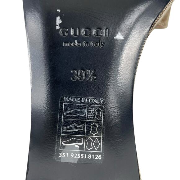 Gucci Beige Monogram Platform Sandals - Picture 12 of 15